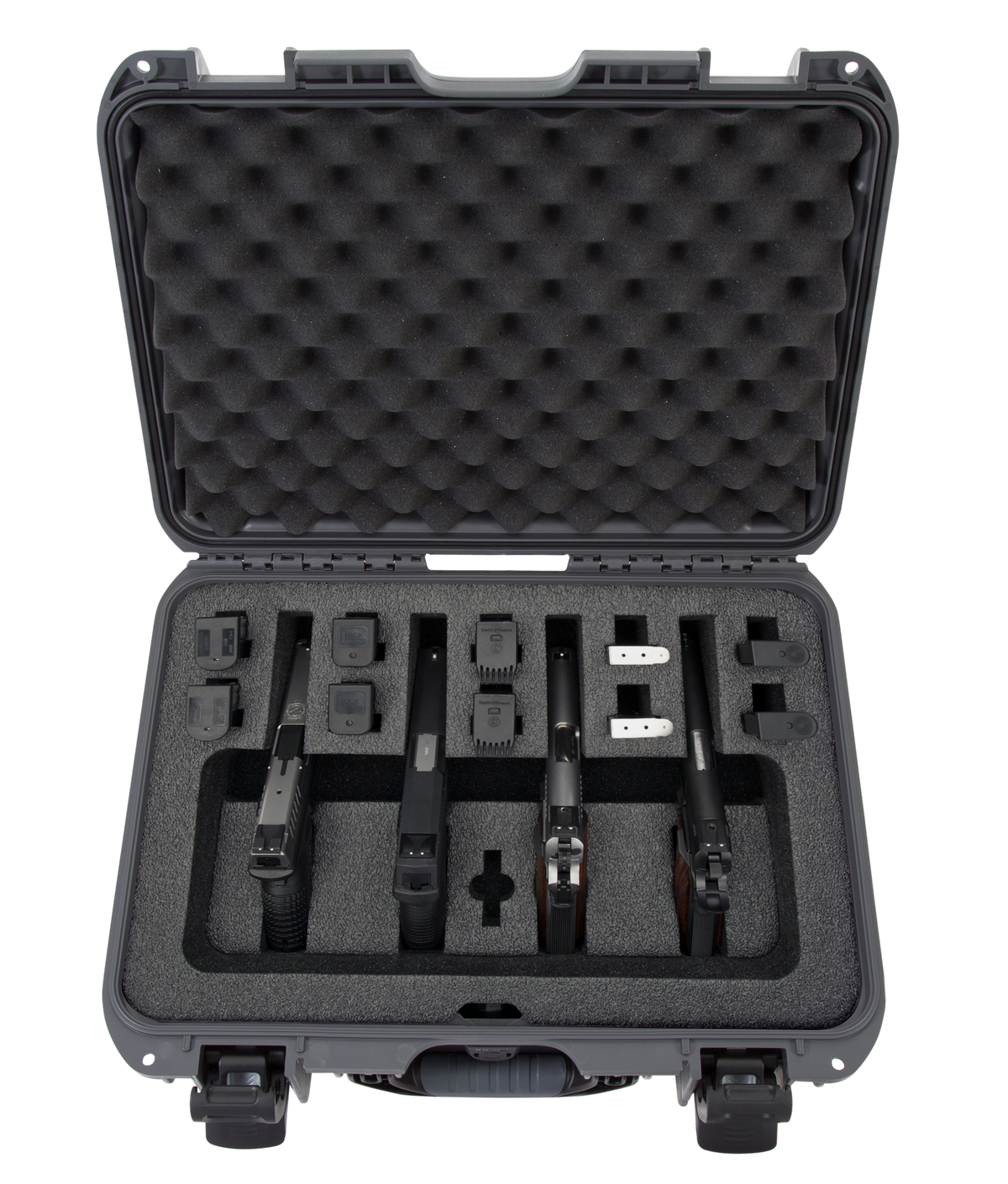 Nanuk 925 4-Up Pistol Case Waterproof Graphite Resin w/ Closed-Cell Foam — view 3