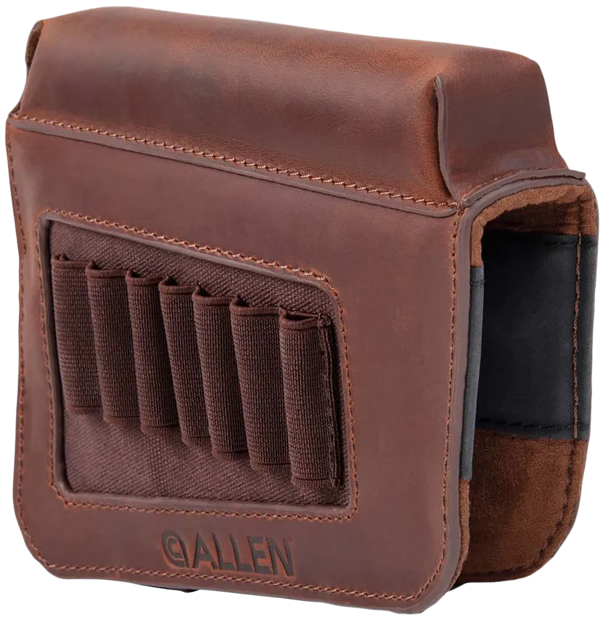 Allen 8519 Westcliff Leather Buttstock Cartridge Carrier 7-Rd - Raised Cheek Piece — view 3