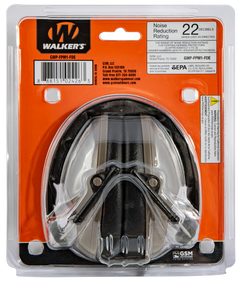 Walkers Game Ear Pro Low Profile Folding Passive Muff 22 dB Over the Head Flat Dark Earth/Black Polymer — view 3