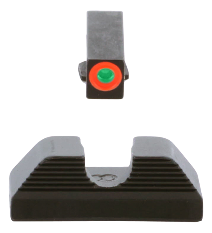 Ameriglo GL351 Protector Sight Set for Glock 42/43/43X/48 - Green Tritium Orange Outline Front / Black Serrated Rear — view 3