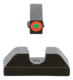 Ameriglo GL351 Protector Sight Set for Glock 42/43/43X/48 - Green Tritium Orange Outline Front / Black Serrated Rear — view 3