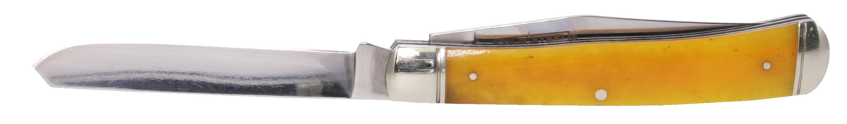 Cold Steel Trapper 3" Folding Clip/Spey Plain 8Cr13MoV Yellow Bone Handle — view 3