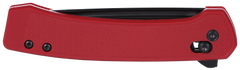 Columbia River CRKT 7075R Q Compact 3.05" Folding Drop Point Plain Black Oxide 14C28N Steel Red GRN Knife — view 3
