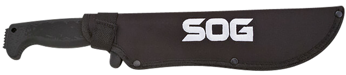 S.O.G SOGfari 10" 3Cr13MoV Tanto Machete - Black Kraton Handle w/ Nylon Sheath — view 3