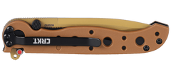 Columbia River M16-01DZ 3.12" Folding Spear Point Plain D2 Steel Desert Tan TiNi GRN Handle — view 3