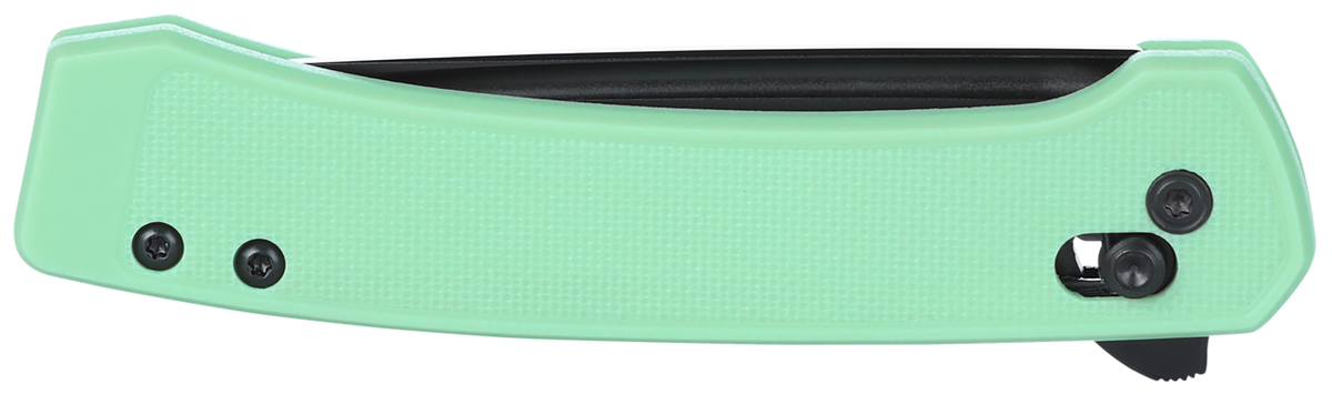 Columbia River 7075B Q Compact 3.05" Folding Drop Point Plain Black Oxide 14C28N Blue GRN Knife — view 3