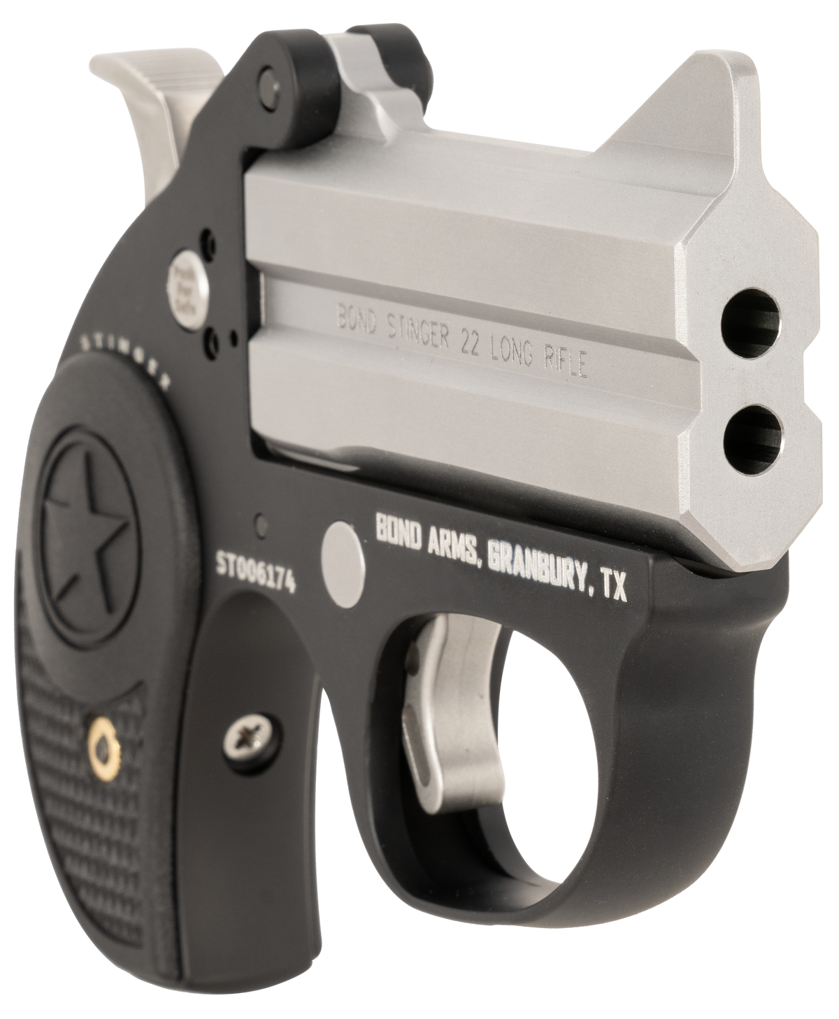 Bond Arms Stinger 22 LR 3" 2rd Break-Action Pistol - Matte Stainless Barrel/Black Anodized Aluminum Frame — view 3