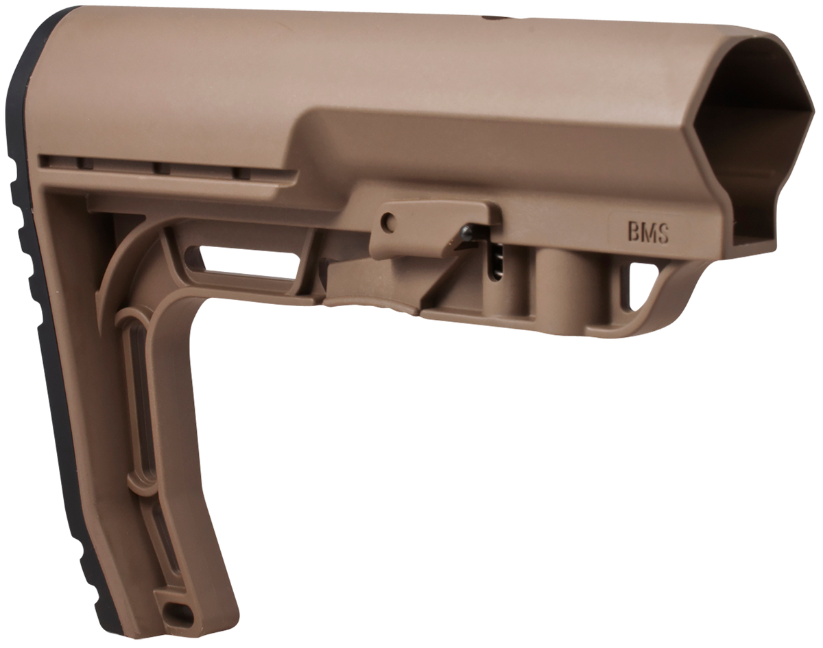 Mission First Tactical BMSSDE Battlelink Minimalist Stock Collapsible Scorched Dark Earth Synthetic for AR-15/M16/M4 - Commercial Tube (Not Included) — view 3