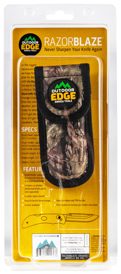 Outdoor Edge RazorLite 3.50" Folding Drop Point Plain 420J2 SS Blaze Orange TPR Handle — view 3