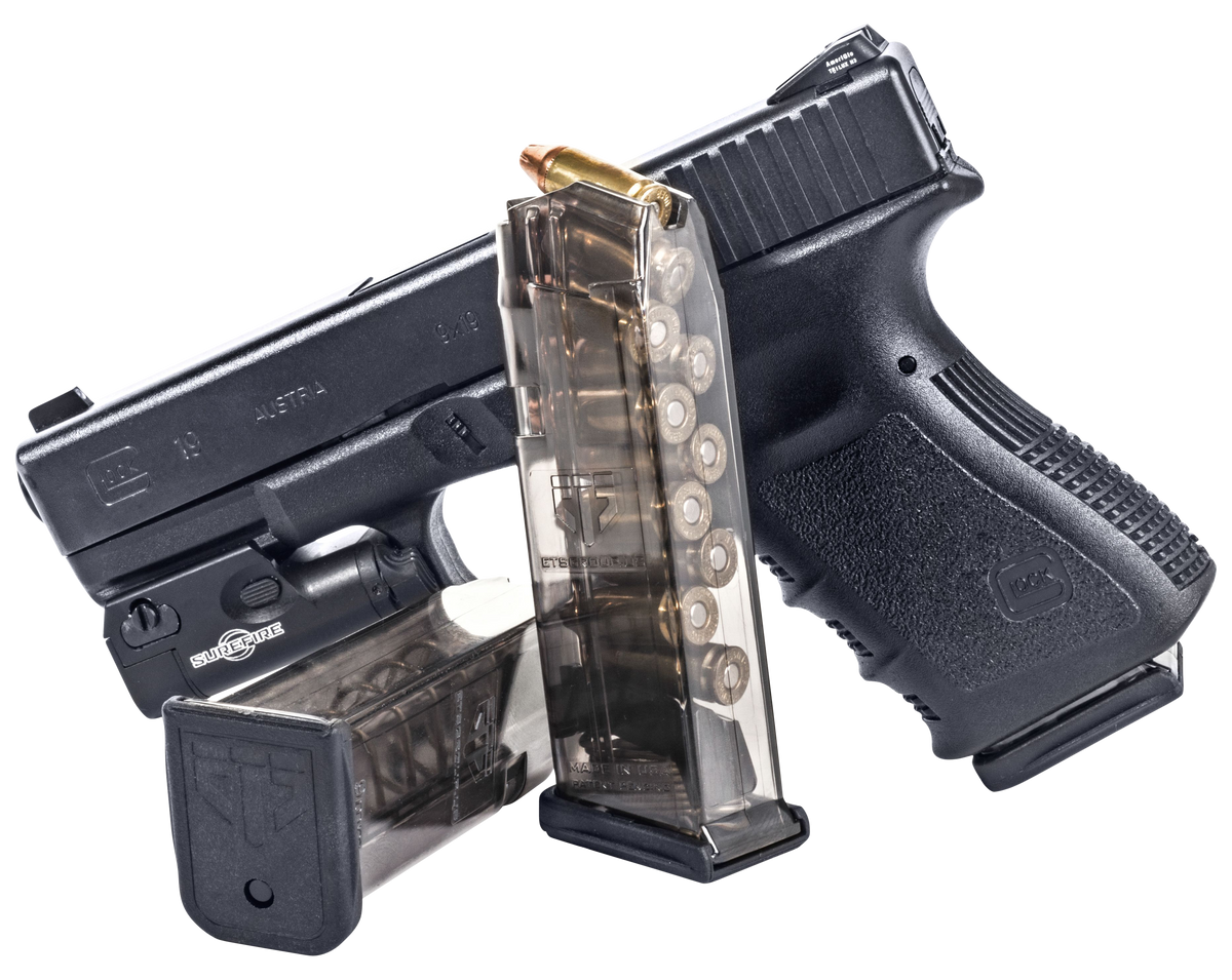 ETS Group SMKGLK1910 9mm Luger 10-Rd Limited Pistol Magazine for Glock 19/26 - Smoke Polymer — view 3