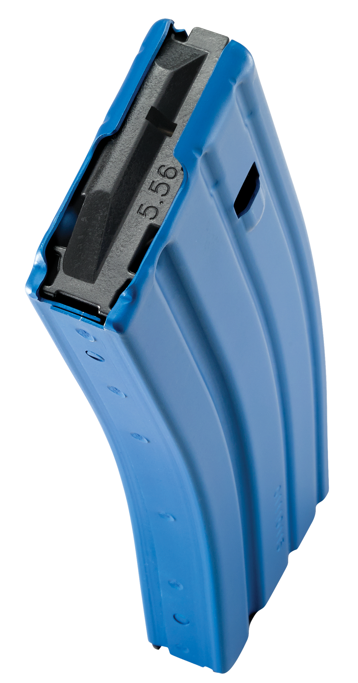 DuraMag Speed AR-15 30rd .223 Rem/5.56/300 BLK Blue Aluminum Magazine w/ Black Follower — view 3