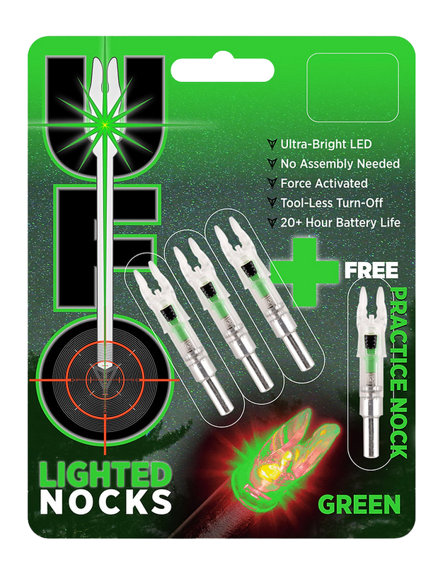 30-06 Outdoors UFO Lighted Nock Green .300 3+1 Bonus Pack — view 3