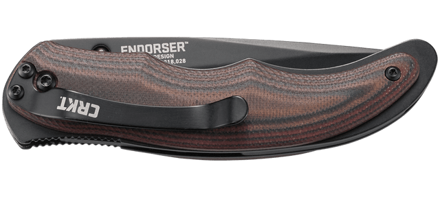 Columbia River Endorser 1105KC 3.18" Folding Drop Point Plain 8Cr14MoV Black G10 Knife — view 3