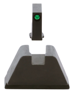Ameriglo GL811 Optic Compatible Sight Set for Glock - 3XL Tall Green Tritium Black Outline Front / Flat Black Rear — view 3