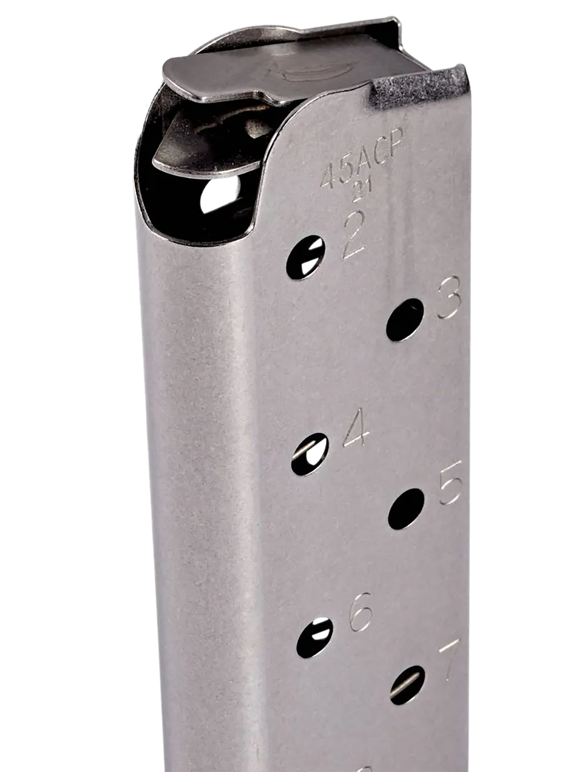 Chip McCormick Custom Power Mag 1911 Officer 45 ACP 8rd Stainless Steel Magazine - Black — view 3