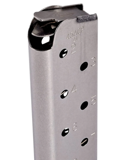 Chip McCormick Custom Power Mag 1911 Officer 45 ACP 8rd Stainless Steel Magazine - Black — view 3
