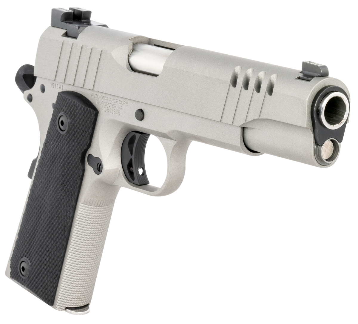 Auto Ordnance 1911TCAC6 1911 A1 45 ACP 5" 7+1 SAO Pistol - Savage Silver Cerakote — view 3