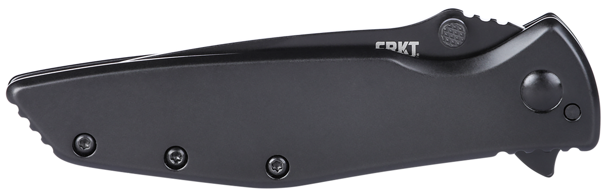 Columbia River Slag 2.95" Folding Drop Point Plain Black Oxide D2 Steel Black Stainless Steel Handle — view 3
