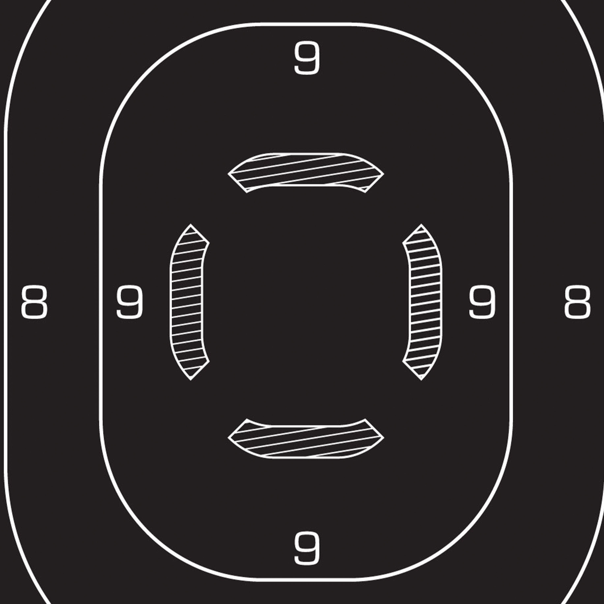 EZ-Aim 15447 Silhouette Paper Hanging Target 12" x 18" Black/White 25 Pack — view 3