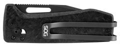 S.O.G Ultra XR XHP 2.80" Folding Plain CTS XHP Satin TiCN Black Carbon Fiber Handle - Blackout — view 3