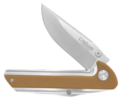 Camillus Sevens 2.75" Folding AUS-8 Carbonitride Titanium Plain Edge Knife - Coyote Brown G10/SS Handle — view 3