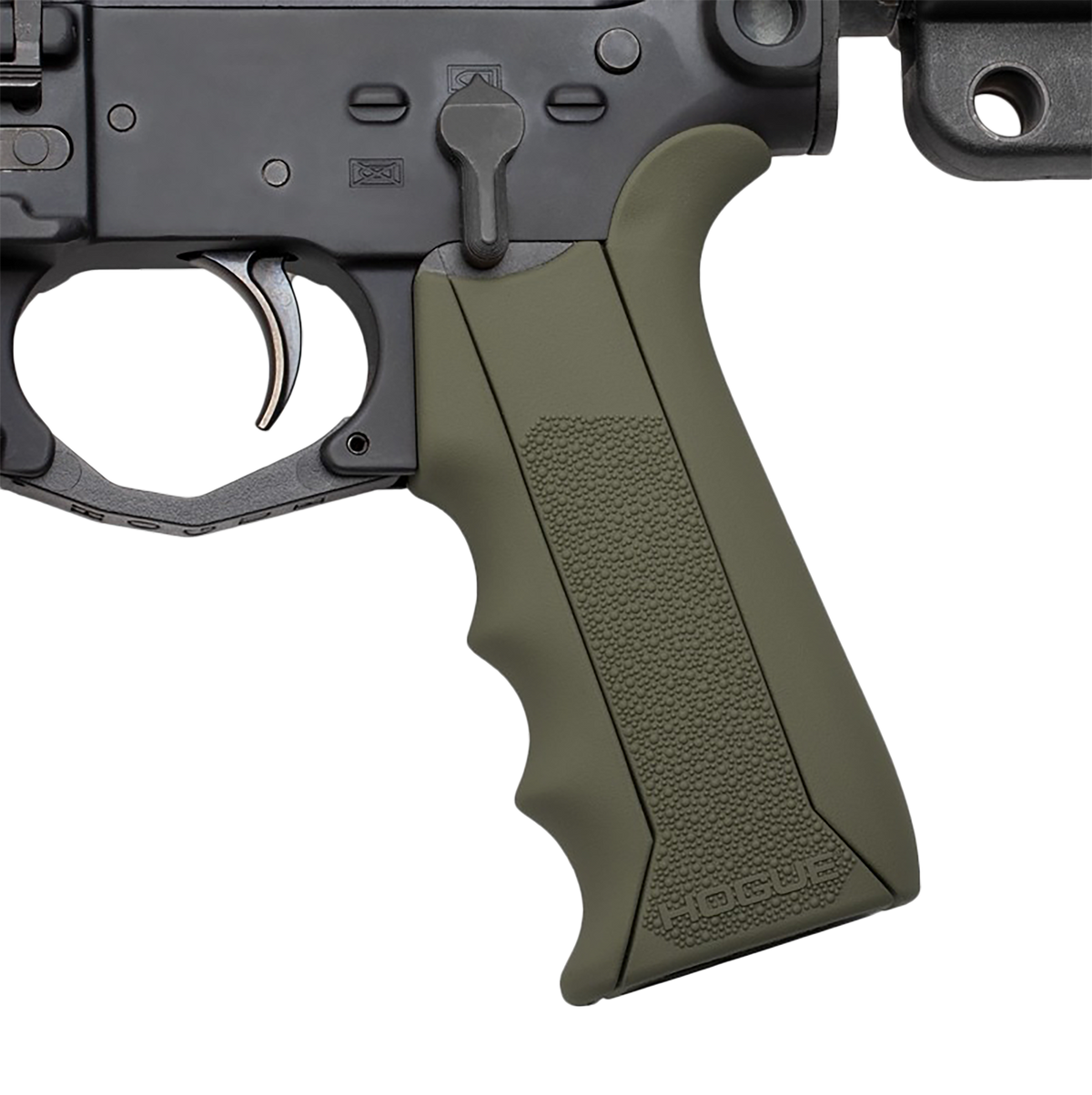 Hogue 13041 Modular OverMolded Pistol Grip OD Green Rubber Finger Grooves for AR-15/M16 — view 3