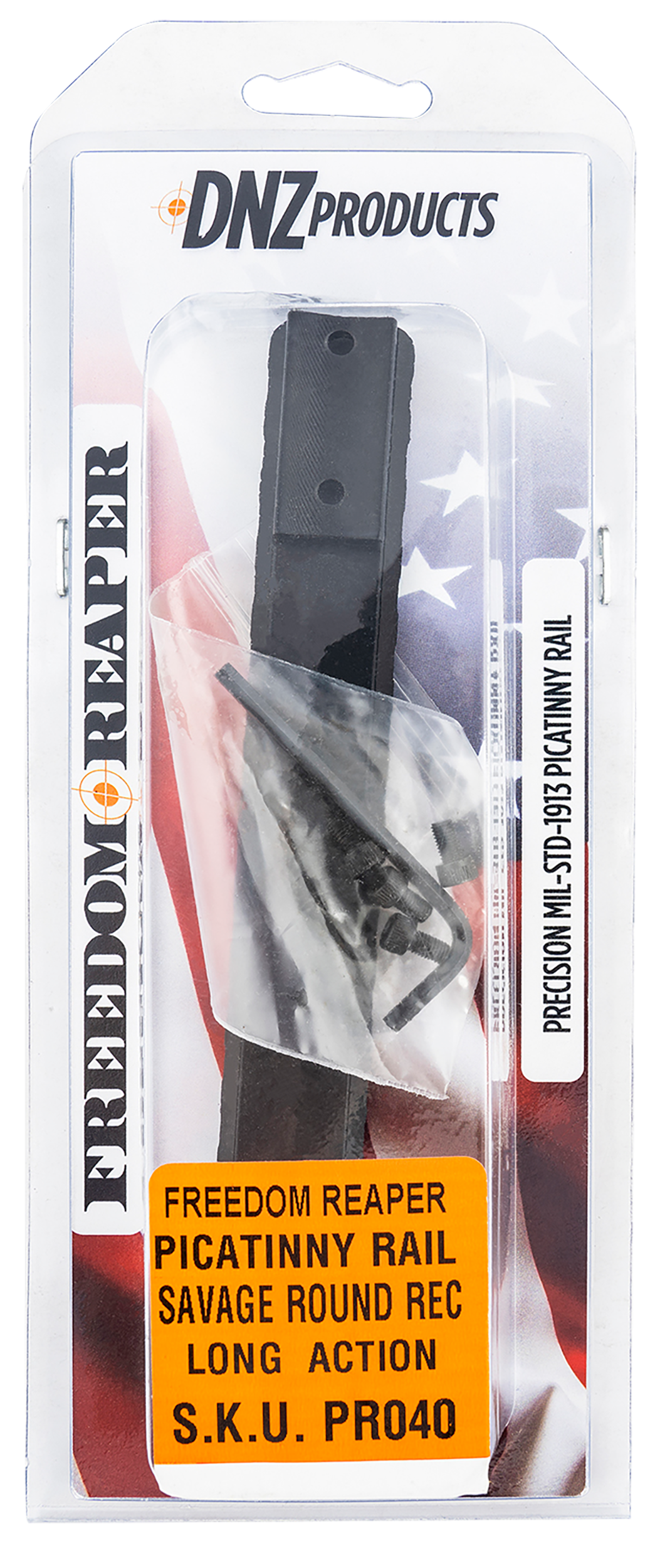 DNZ Freedom Reaper Picatinny Rail 6.672" Black Anodized 6061-T6 Aluminum - Savage Round Long Action — view 3