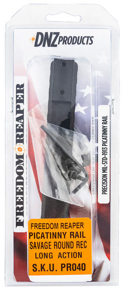 DNZ Freedom Reaper Picatinny Rail 6.672" Black Anodized 6061-T6 Aluminum - Savage Round Long Action — view 3
