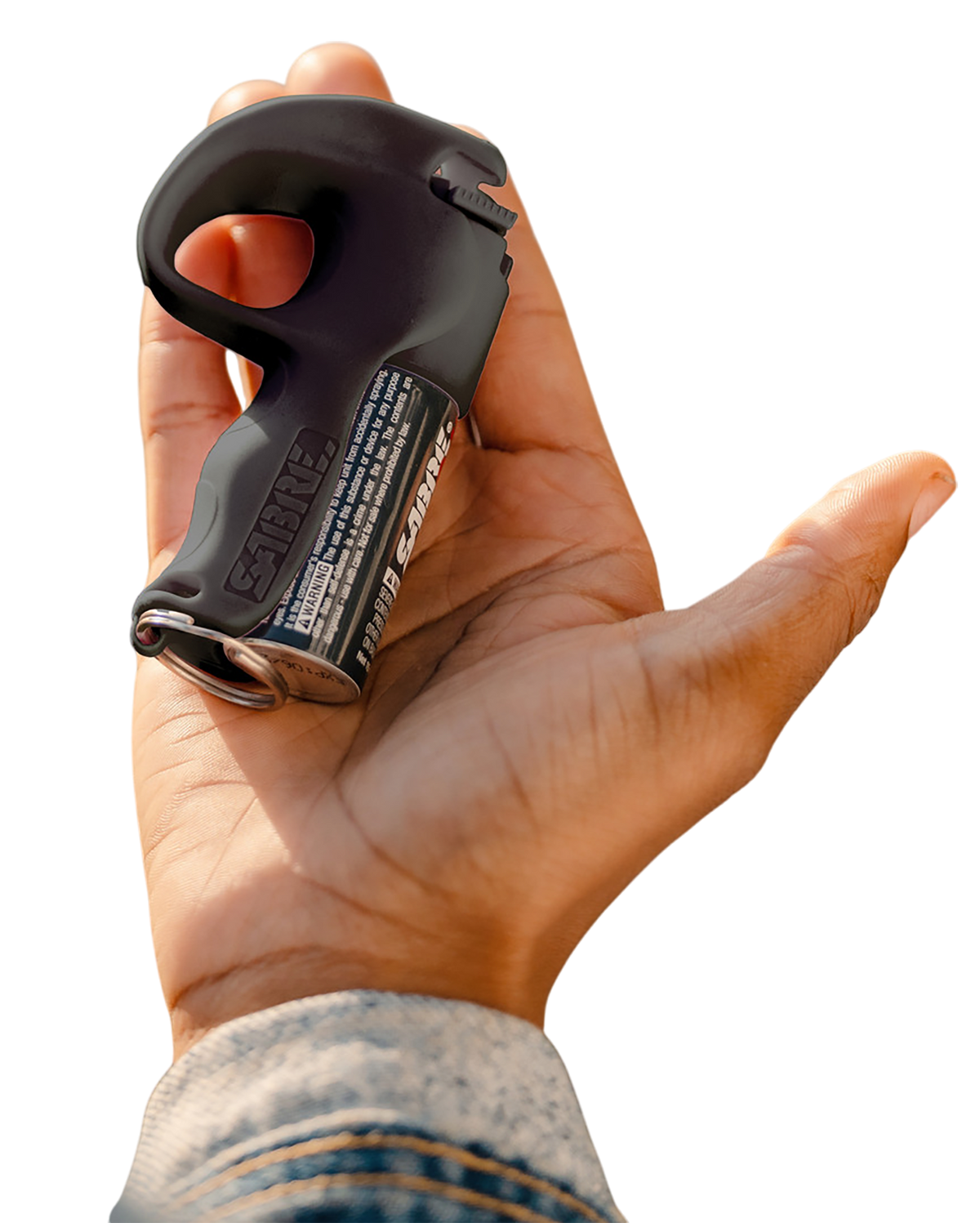 Sabre Quick Grip Pepper Spray 0.54 oz 12 ft Range Black - Twist Lock w/Key Ring — view 3