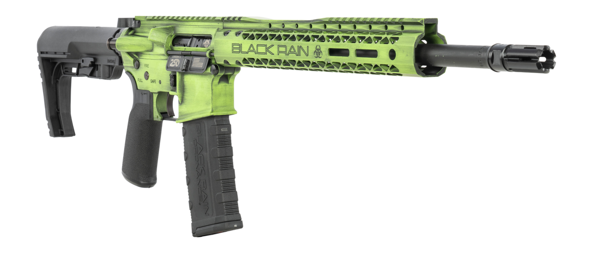 Black Rain Ordnance Fission 300 Blackout 16" 30+1 Semi-Auto AR-15 Rifle - Zombie Green Battleworn — view 3