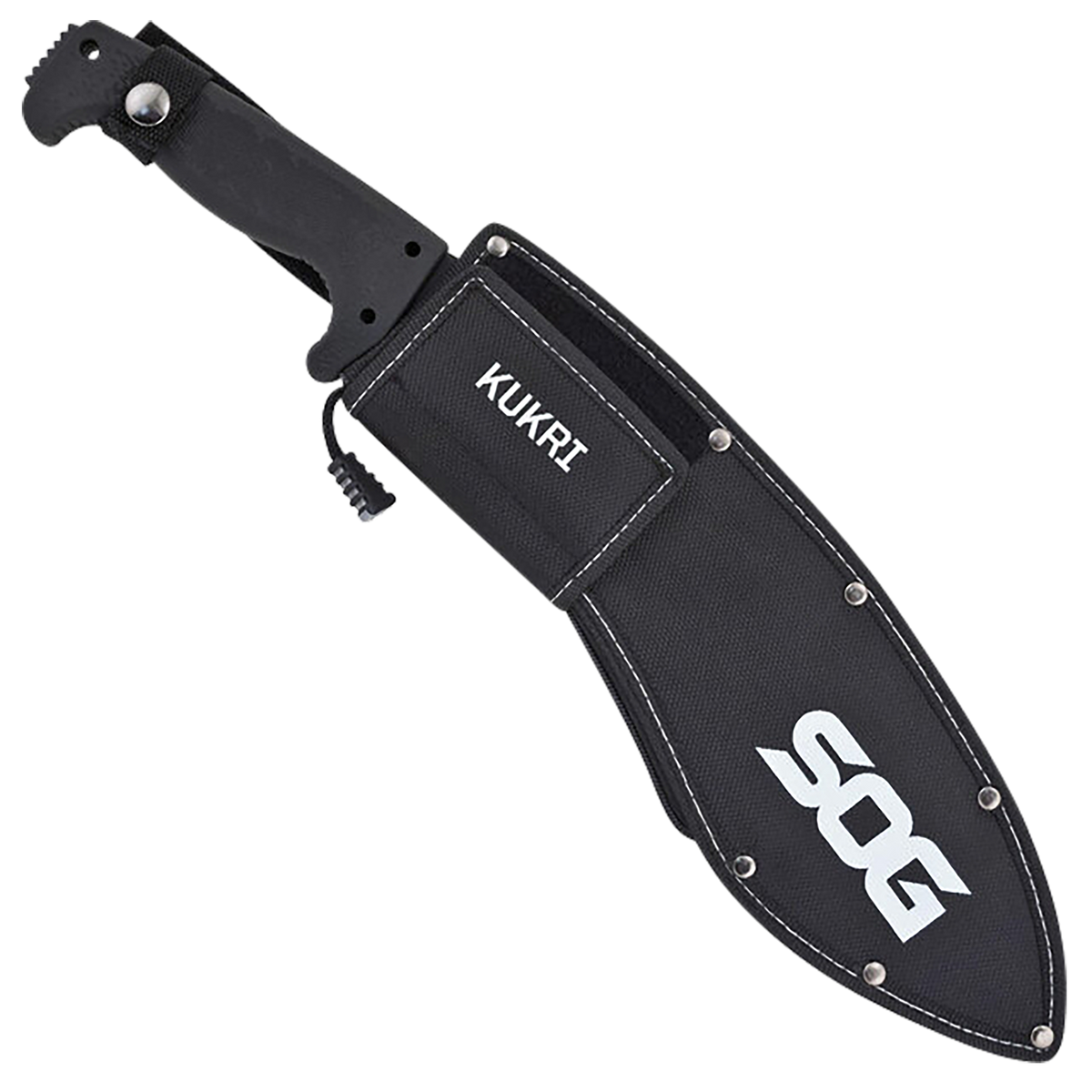 S.O.G SOGfari Kukri 12\" Fixed Blade Machete 3Cr13MoV SS Black Kraton Handle — view 3