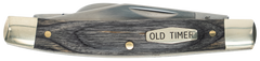 Old Timer Heritage Series Middleman 340T 3-Blade Folding D2 Steel Gray Wood Handle — view 3