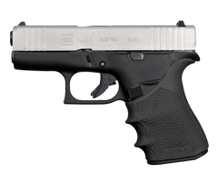 Hogue HandAll Beavertail Grip Sleeve Rubber Black Cobblestone w/ Finger Grooves - Glock 43X/48 — view 3