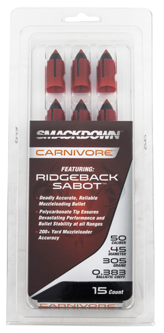 Traditions Smackdown Carnivore 50 Cal 305gr 15/Box Polymer Tip Sabot — view 3