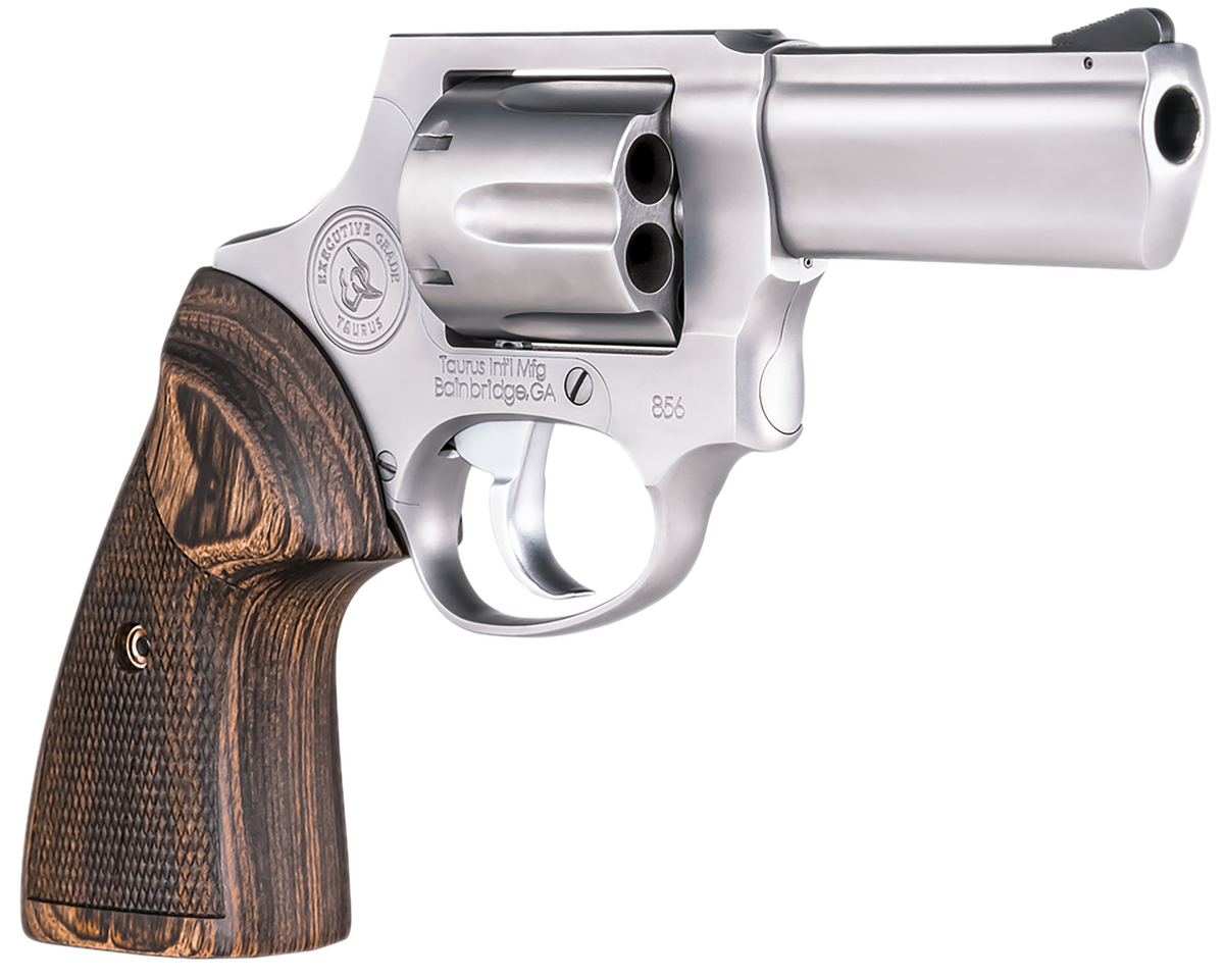 Taurus 856 Executive Grade 38 Special +P 3" 6-Rd DAO Revolver - Stainless/Wood — view 3