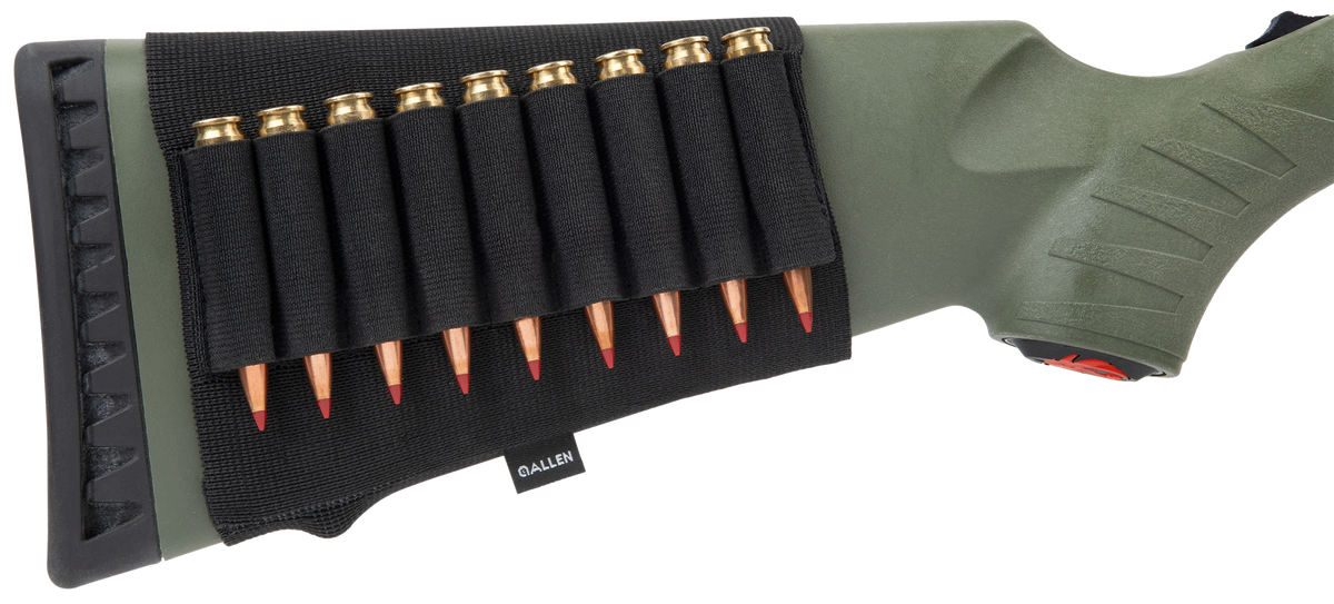 Allen 206 Rifle Cartridge Holder 9-Round Black Elastic Buttstock Mount — view 3