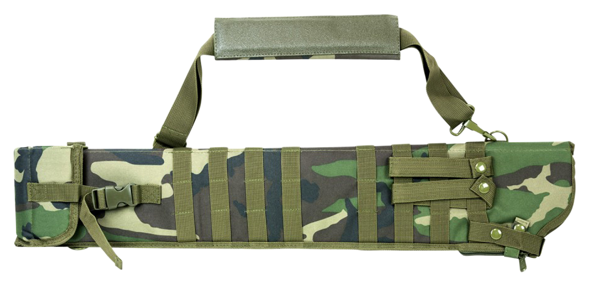 NcSTAR CVSCB2917WC VISM Tactical Shotgun Scabbard Woodland Camo 600D PVC 29"-34.75" — view 3