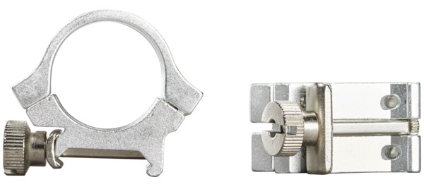 Weaver Mounts Quad Lock Detachable Scope Rings 1" Medium Silver Aluminum - Quick Detach — view 3