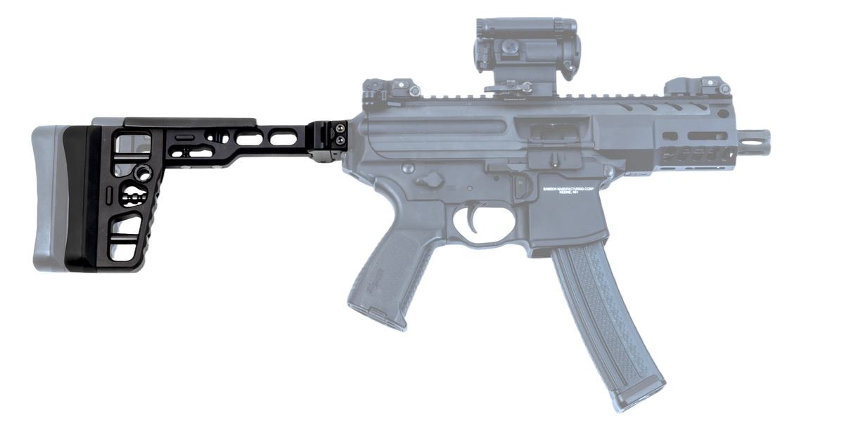 Samson S.A.S.K. Tactical 9in Folding Skeletonized Stock Black Anodized Aluminum — view 3