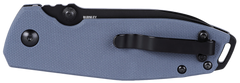 CRKT Squid XM 2.95" Folding Plain Black Oxide D2 Steel Gray G10 Handle — view 3