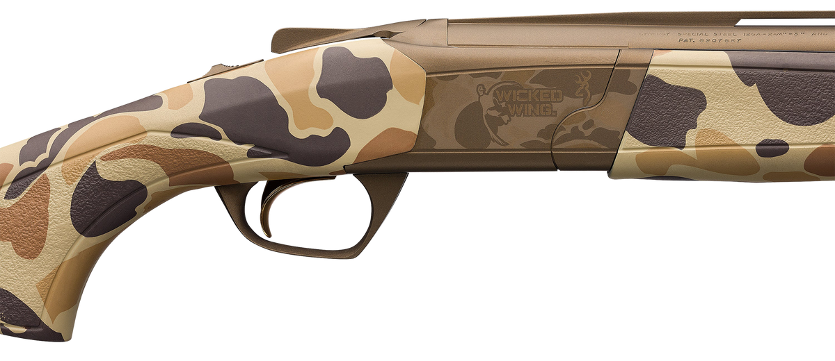 Browning Cynergy Wicked Wing 12 Gauge 26" 3.5" Chamber 2-Rd Break Open Shotgun - Burnt Bronze Cerakote / Vintage Tan Camo — view 3
