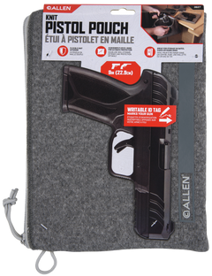 Allen 3627 Pistol Pouch Gray Polyester w/Lockable Zippers & Fleece Lining — view 3