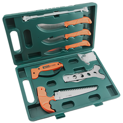 AccuSharp 728C Game Processing Kit - Butcher/Caper/Gut-Hook/Bone Saw + Ribcage Spreader Stainless Steel Orange FRN — view 3