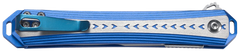 Columbia River 6710 Stickler 3.38" Folding Plain Satin 12C27 Sandvik Blade Blue/Silver Aluminum Handle — view 3