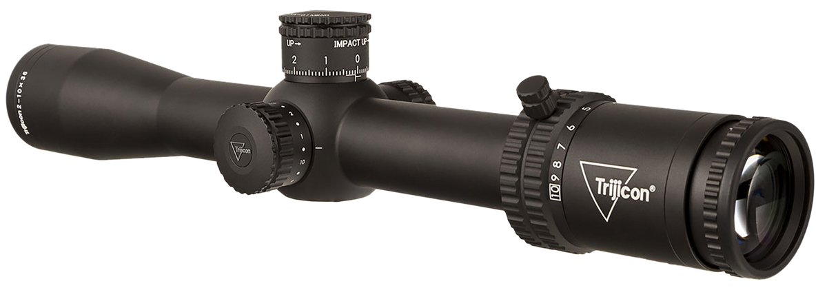 Trijicon Credo 2-10x36mm FFP 30mm Tube LED Illuminated Red MRAD Precision Tree Riflescope - Matte Black — view 3