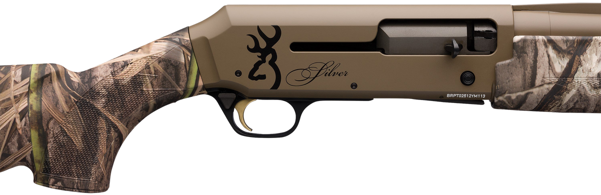 Browning Silver Field 12 Gauge 3.5" 4+1 28" Semi-Auto Shotgun - Flat Dark Earth Cerakote / Mossy Oak Shadow Grass Habitat — view 3