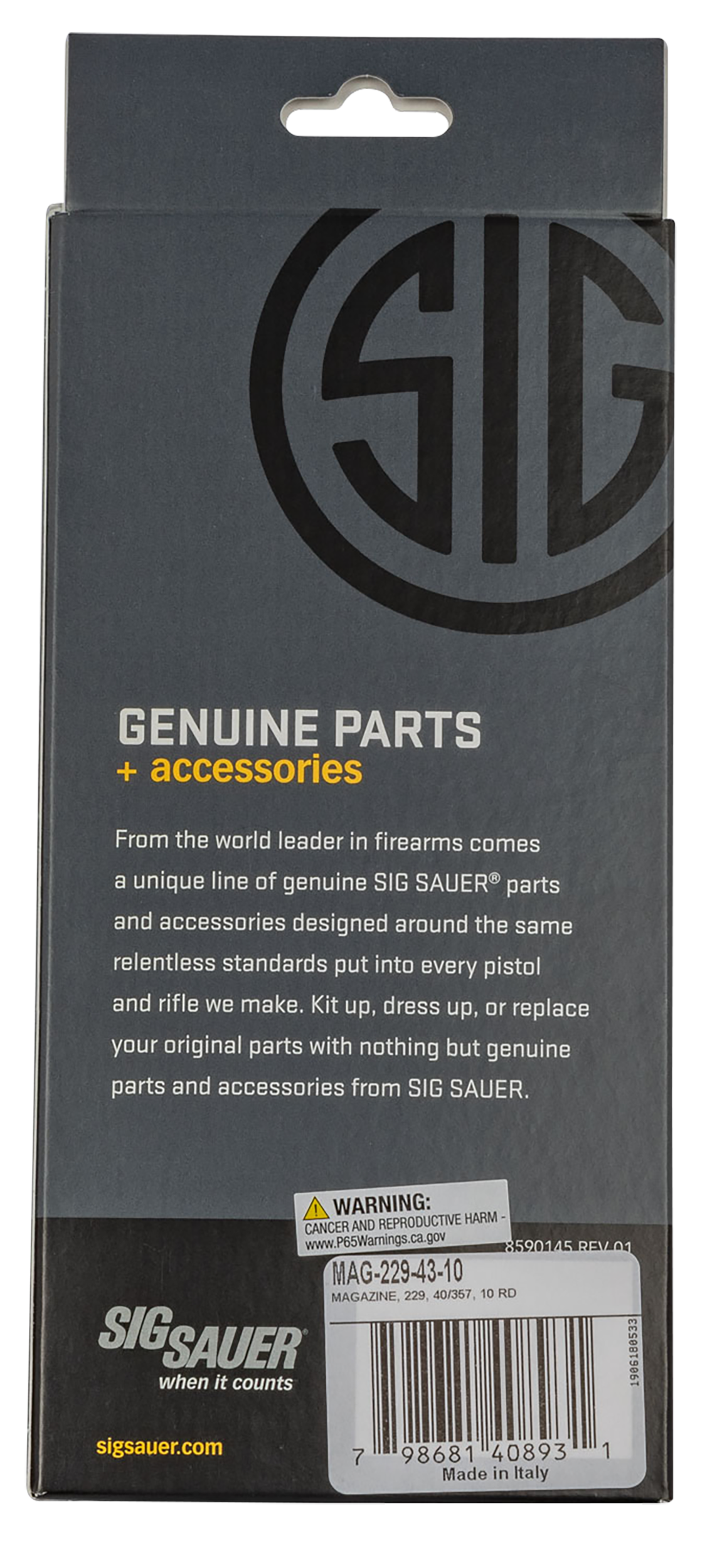 Sig Sauer P229 .40 S&W / .357 Sig 10-Round Blued Steel Magazine — view 3