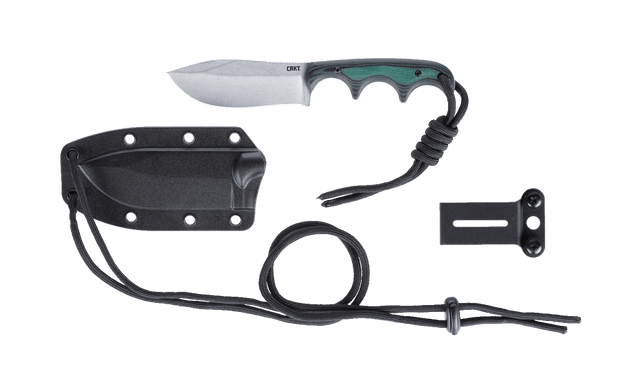 Columbia River CRKT 2376C Minimalist Nessmuk 2.9" Fixed Plain Stonewashed D2 Green/Black Micarta — view 3