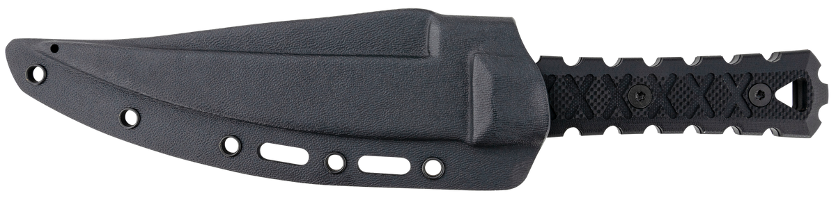 CRKT HZ6 6.5" Fixed Plain Edge SK-5 Steel Black Powder Coat G10 Handle Knife — view 3