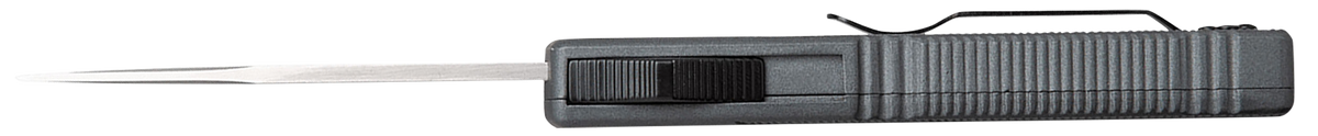 CobraTec Lightweight 3.25" OTF Drop Point Plain D2 Steel Blade Gray Aluminum Handle — view 3